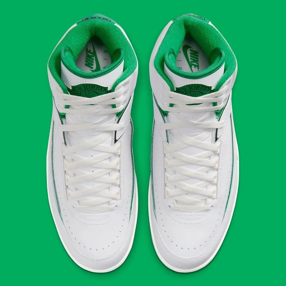 Air Jordan 2 White Sail Light Steel Grey Lucky Green DR8884-103 size 8 - 14 - Picture 7 of 9